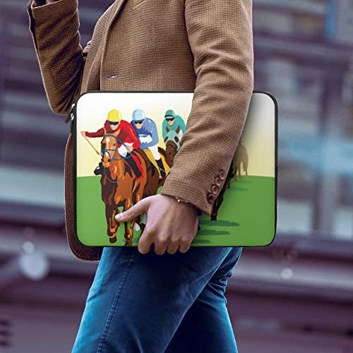Цртани филмови со коњи со коњи, заштитен лаптоп лаптоп торба за торбички за носење кутија за мажи за жени 13инч