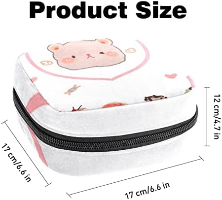 Оријукан санитарна торба за складирање на салфетки, торба за преносни периоди за жени девојки менструална чаша торбичка, цртана животинска