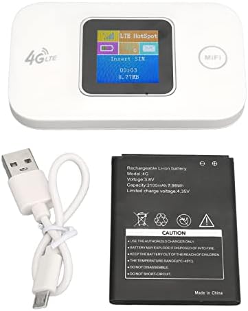 Преносен WiFi Hotspot, 4G LTE Mobile WiFi рутер со LED дисплеј LED и SIM картички, поддршка B1, B3, B5, B7, B8, B20, B38, B40