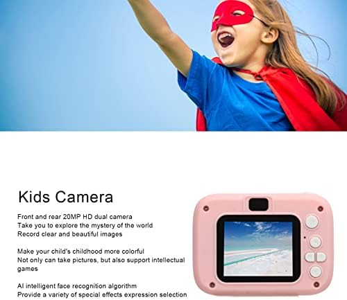 20MP HD Двојна камера Детска камера, 1080p HD, 32G, Portable, Mini PVC мултифункционални деца селфи камера, интелигентно препознавање
