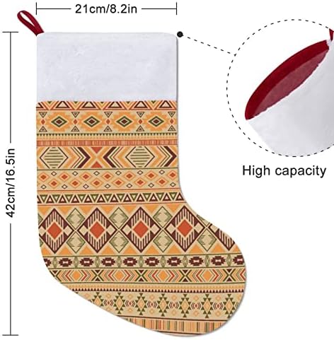 Перуански американски индиски образец Божиќ виси порибување симпатична санта чорап за украси за Божиќни украси украси подароци