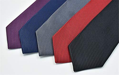 Класична деловна вратоврска на Andongnywell Mens Classic Tie Jacquard Silk Tie keckties ткаени врати цврсти врски за забава
