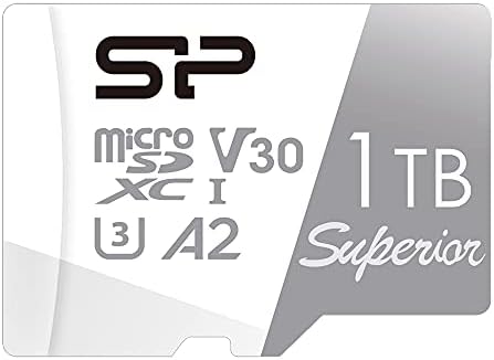 Силиконска Моќност 1tb Супериорен Микро SDXC UHS-I , V30 4K A2, Компатибилен Со Nintendo-Прекинувач, Парна Палуба, Микросд Картичка Со Голема Брзина Со Адаптер