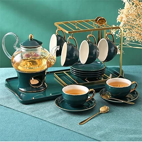 ХДРЗР англиски попладне Чај Свеќа Чајник Чај Сет Нордиски Стил Кафе Чаша Керамички Чаша Чинија