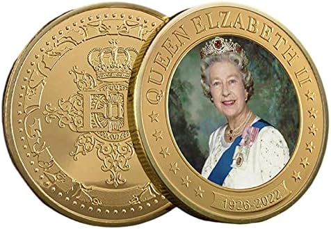 А/Р Комеморативна Монета на Кралицата, 1926-2022 Колекција На Кралицата На Англија Сувенир Шарена Монета 2022 Монета Во Спомен На