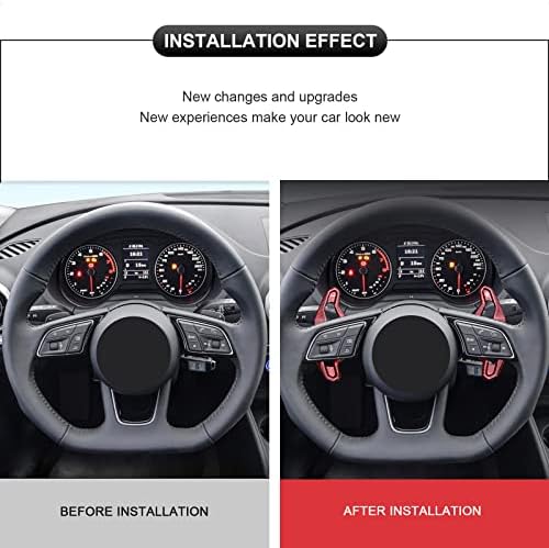 SK Прилагодени додатоци за воланот Shift Shift Shifter Extension Carbon Fiber Red компатибилен со Audi A3 Q3 S5 A4 S4 B8 Q5 S6 A5 S5 Q7 SQ5 A6
