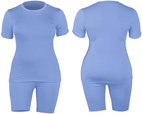 Фанде две парчиња облека за жени летни плажа кратки комплети активни тренерки