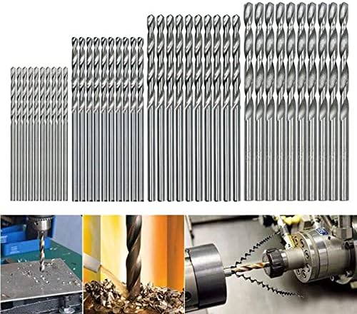 Qiruifangzhi 40 парчиња титаниум титаниумски пресврт бит сет, кобалт метрички битови 0,5,0мм - 2,0мм за метал, челик, дрво, пластика, бакар,
