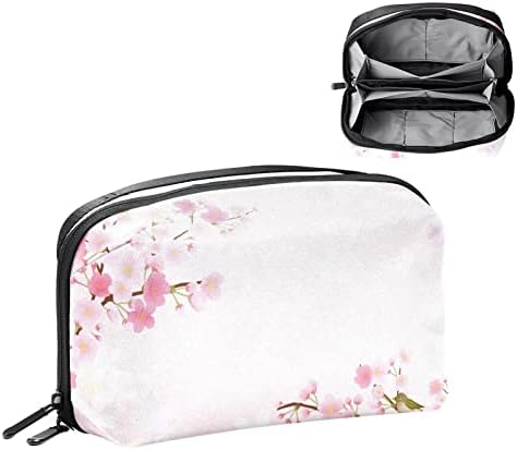 Торбичка ЗА Торбичка ЗА Патување ЗА Носење УСБ-Кабел Организатор Џебен Додаток Патент Паричник, Пролетни Розови Цветови