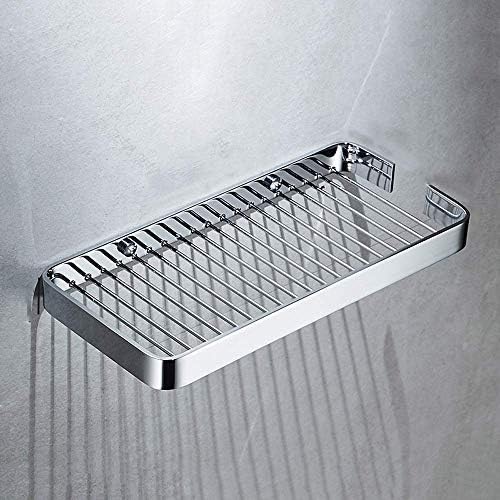 Решетка за складирање HTLLT Бања правоаголна складирање Месинг за бања за бања држач за сапун држач за 'рѓосано wallид за монтирање