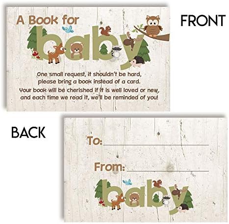 Шумски Шумски Животни Донесете Книга Картички За Тушеви За Бебиња, 20 2,5 на 4 Инчни Двострани Картички За Вметнување Со Амандакреација,