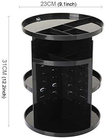 Кутија за складирање Sundries 360 степени Ротирајте ја функционалната козметика контејнер за шминка Организатор Еко-пријателски кутија