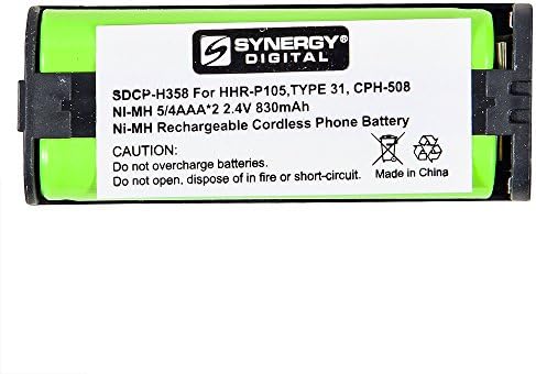 Синергија дигитални телефонски батерии без безжични мрежи, компатибилни со Avaya Dect D160 безжичен телефон вклучува: 2 x SDCP-H358 батерии