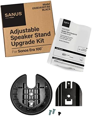 Комплет за заграда на адаптерот Sonos ERA 100 за штандови за безжичен звучник за прилагодување на висината на санус - обезбедува компатибилност