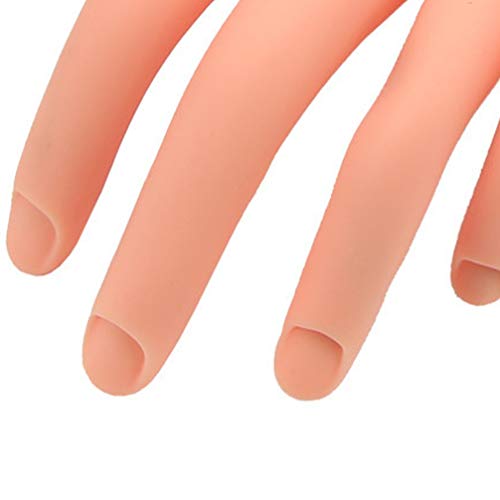 Пластични лажни прсти манекенски приказ на рака лажни манекенки со штанд лажни прсти приказ на нокти за DIY маникир за печатење алатка за