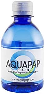 Aquapap 8 унца 8 пакет пареа дестилирана CPAP вода | За употреба со машини за реакција и респиратори