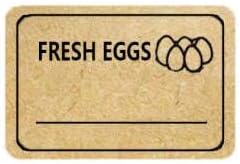 Налепници За Свежи Јајца На фарма, 1, 5х1 инчен Природен Крафт Хартија За Пишување Етикети За Кујнски Јајца За Пакување, Етикети За Знаци На Свежи