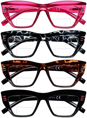 Очила за бифокално читање со 4-пакувања за жени за жени