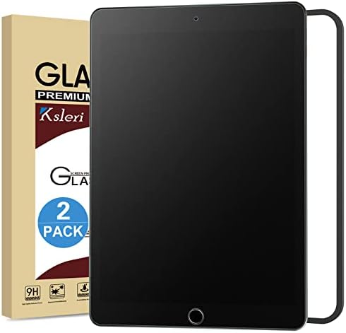 Ksleri [2 пакет со мат стакло заштитник на екранот за iPad 10,2 инчи анти-сјајни анти-прсти пејнерски филмови со калено стакло со рамка за