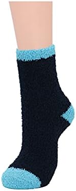 Centuryенски starвездички женски нејасни чорапи меки кадифен влечки чорап зимски чорап за спиење меки пријатни чорапи