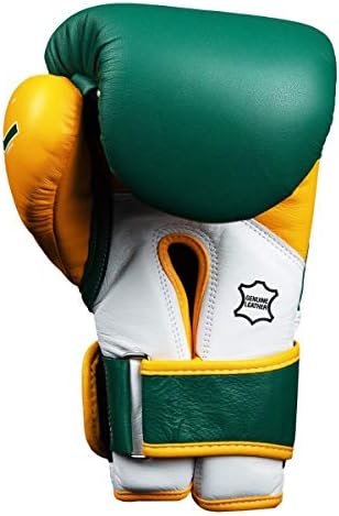 Наслов на боксерски гел светски V2T торбички нараквици, зелена/златна/бела, голема