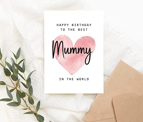 Среќен роденден на најдобрата мумија на светската картичка - мама роденденска картичка - мама картичка - Подарок за Денот на мајката