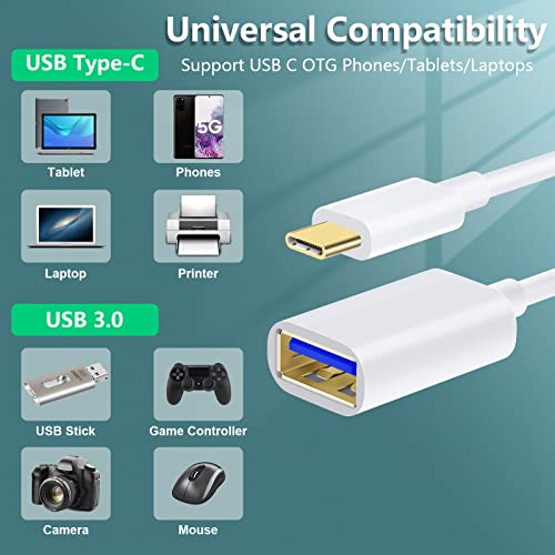 Adapter Minslis USB C до USB 3.0, USB-C машки до USB-A женски брз трансфер на податоци тип C OTG кабел за MacBook Pro/Air 2020/2018, iPad