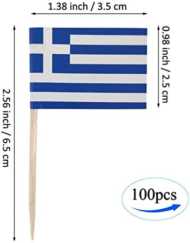 ЈБЦД Грција Чепкалка За Заби Знаме грчки Мини Мали Кекси Топер Знамиња