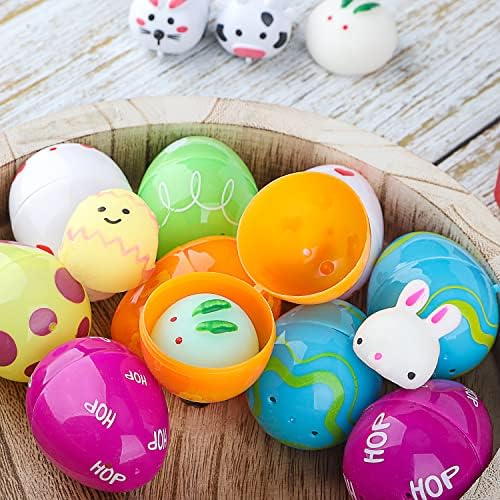Играчки Јајце-Велигден Мочи Крцкави Играчки-Пластични Велигденски Јајца - 12пакувајте Сквоши За Ослободување Од Стрес За Деца -