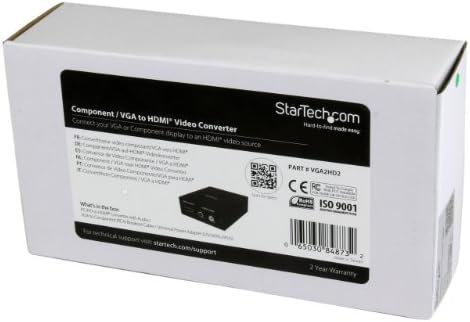 StarTech.com Компонента / VGA ДО HDMI Конвертор Со Аудио-КОМПЈУТЕР ДО HDMI-Резолуции до 1080p и 1920 x 1200 Црна