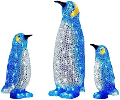 Велигденски картички религиозни декорации во пингвин, предводени Божиќни украси на отворено акрилик Божиќни украси Божиќна атмосфера декорација