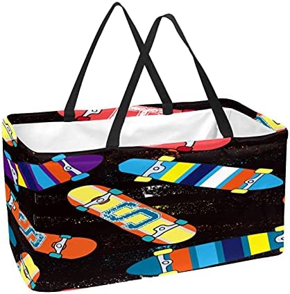 50L купувачи торби скејтборд црна склопување на кутии за намирници торба со рачки, еднократно