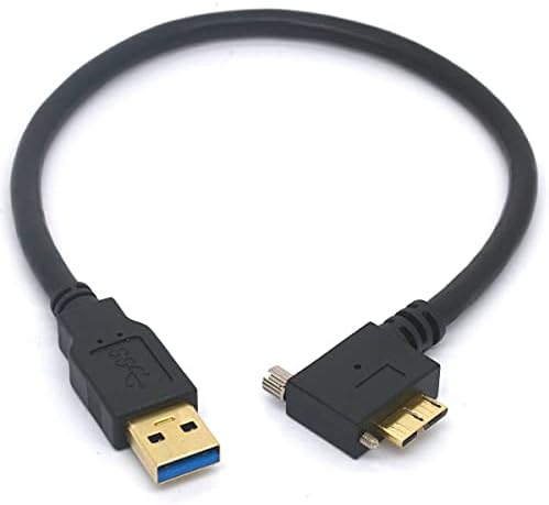 PIIHUSW АГОЛ USB Микро Б Заклучување ЗАВРТКА КАБЕЛ USB Машки До Микро Б Со Двојно Заклучување Завртка Полнење И Кабел За Податоци