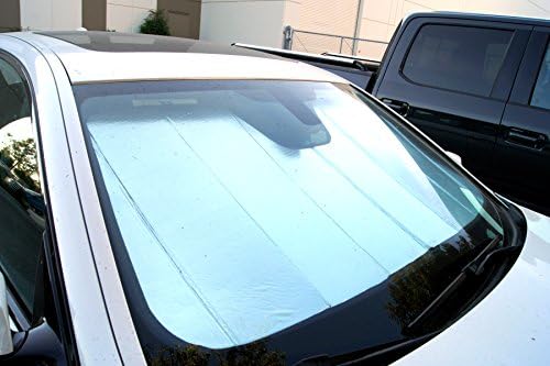 TuningPros SS-274 Custom Fit Car Whindshield Sun Shade Protector, Sunshade Visor Silver & Grey 1-PC сет компатибилен со 2015-2020 Nissan