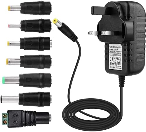 Адаптер за напојување на Yuwldd 12V 1A 12W, приклучок за напојување за домашни уреди, CCTV камера, тастатура Јамаха, рутери,