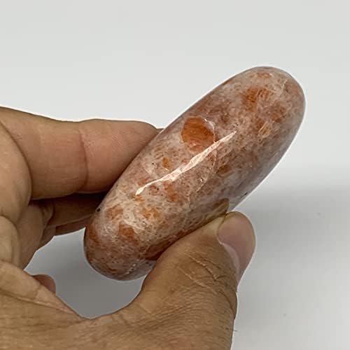 91,1 грама, 2,5 x 1,6 x 0,9 сончан палмстон, палм-камен галетски облик од Индија се распрсна, заздравување на Реики, скапоцен камен, чакра,