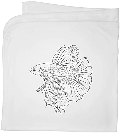 Азиеда „сијамска борба риба“ памучно бебе ќебе/шал