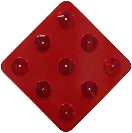 Црвено 9-Копче Објект Маркер 18 х 18 - Дијамант Форма Крајот На Патот Објект Маркер - Патен Знак - 10 ГОДИНА 3м Гаранција