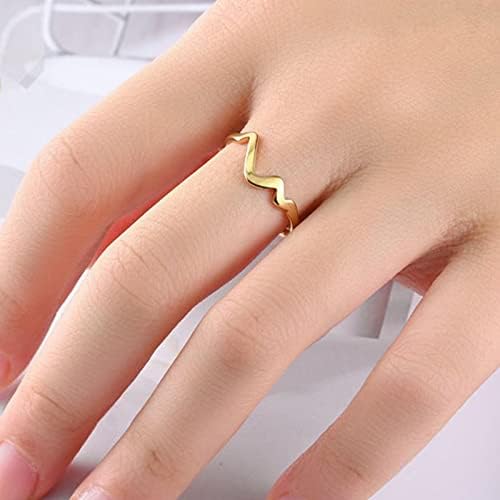 Едноставни прстени за жени со нов прстен за анксиозност на цирконот. Унисекс прстен со монистра што се врти прстен креативен накит