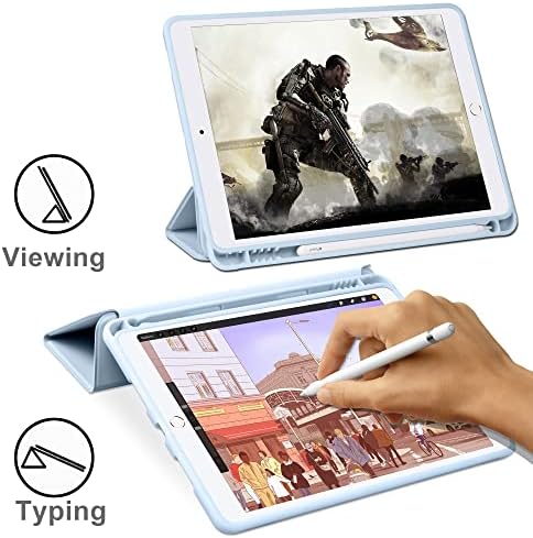ARAE за iPad 10.2 инчи кутија и + + држач за штанд на таблети компатибилен со iPad 7/8/9th, iPad Air 5/4, iPad Pro 11/12.9