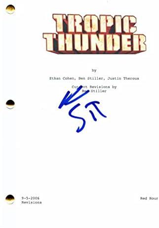 Бен Стилер го потпиша целосниот филм за скрипта за автограм Тропик Тандер - ко -глуми Jackек Блек, Роберт Дауни rуниор, Jayеј Барушел,