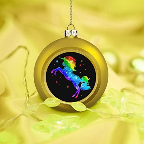 Виножито еднорог Божиќна топка што виси украси Xams Декорација на дрво за забава
