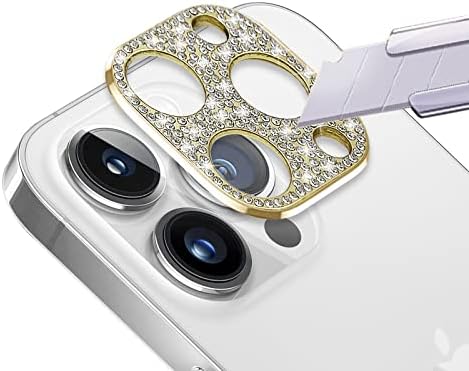 Гупи 2 Пакет Блинг Дијамант Камера Заштитник На Објективот Компатибилен со iPhone 13 Pro Max, Задна Камера Покритие 3d Сјајот Кристал Ринстон