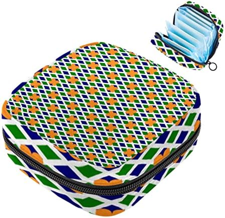 Портокалова цветна шема Период торба санитарна торба за складирање на салфетки за чување тампони за патувања собираат торба за женска