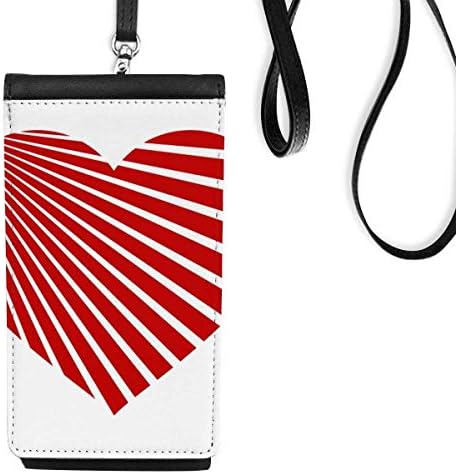 Денот на вineубените, црвено срце во форма на телефон, чанта, виси мобилна торбичка со црн џеб