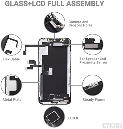 За iPhone X 10 Замена На Екранот 5.8 со Звучник за Уши И Сензор За Близина, Lcd Дисплеј Дигитализатор 3D Допир Целосно Склопување