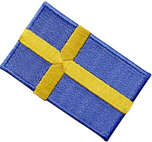 Шведска знаме печ извезена шведска апликација железо на шиење на национален амблем