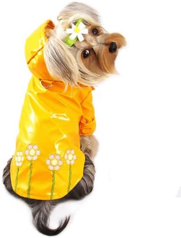 Куче/кученце маргаритка водоотпорна јакна/мантил/опрема за дожд/облека за дожд со памучна обвивка - x -мал