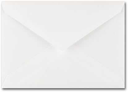 Фини впечатоци 250-броеви бели коверти за покани/најави/одговори/честитки, големина: 3,67 x 5.16, светло бело