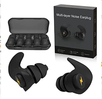 Ушите приклучоци за откажување на бучавата за спиење, 6 пара удобни силиконски звук блокирачки ушни приклучоци, еднократно засадување